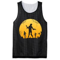Halloween Spooky Zombie Graveyard Mesh Reversible Basketball Jersey Tank