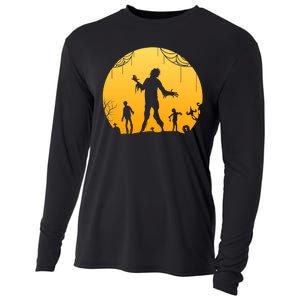 Halloween Spooky Zombie Graveyard Cooling Performance Long Sleeve Crew