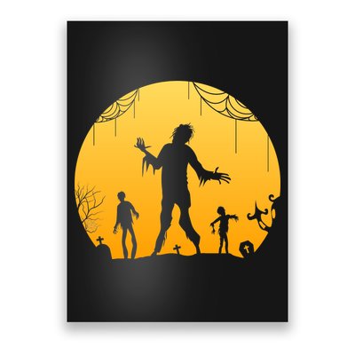 Halloween Spooky Zombie Graveyard Poster