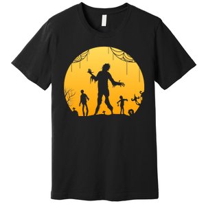 Halloween Spooky Zombie Graveyard Premium T-Shirt