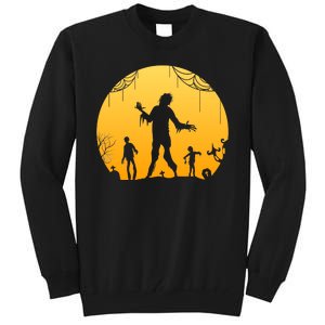 Halloween Spooky Zombie Graveyard Tall Sweatshirt