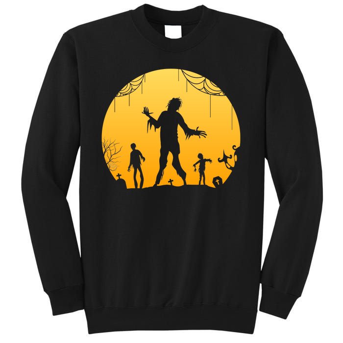 Halloween Spooky Zombie Graveyard Tall Sweatshirt