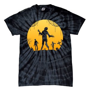 Halloween Spooky Zombie Graveyard Tie-Dye T-Shirt