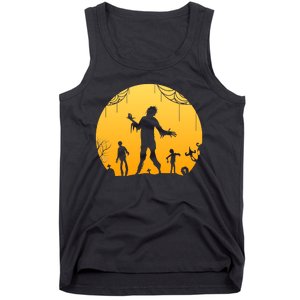 Halloween Spooky Zombie Graveyard Tank Top