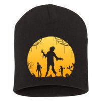 Halloween Spooky Zombie Graveyard Short Acrylic Beanie