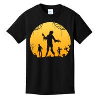 Halloween Spooky Zombie Graveyard Kids T-Shirt