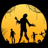 Halloween Spooky Zombie Graveyard Kids T-Shirt