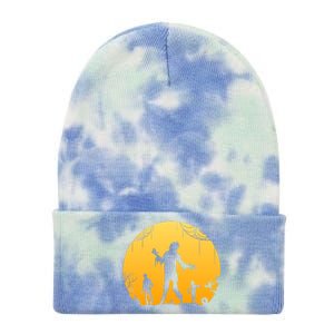 Halloween Spooky Zombie Graveyard Tie Dye 12in Knit Beanie