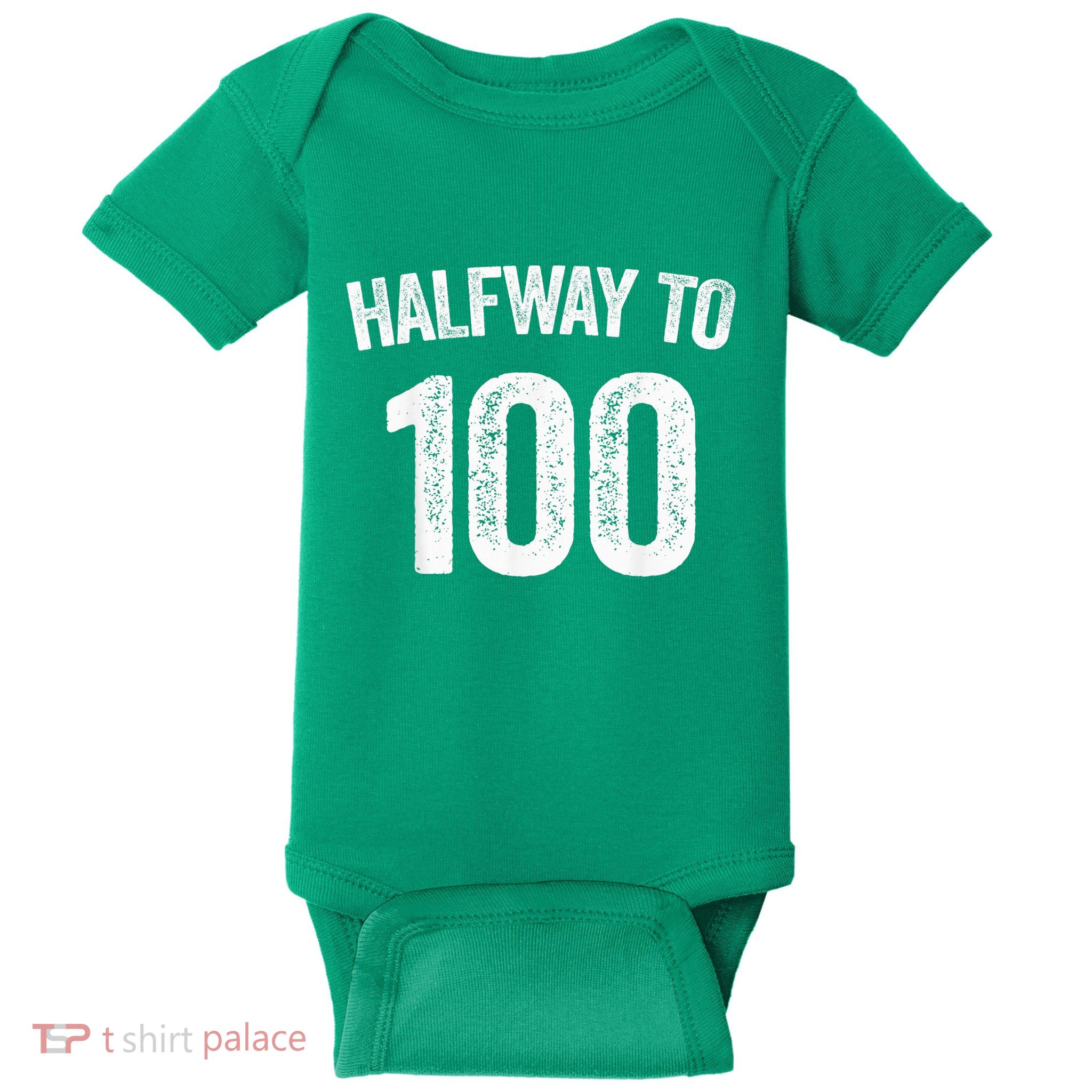 Halfway To 100 50th Birthday Baby Bodysuit