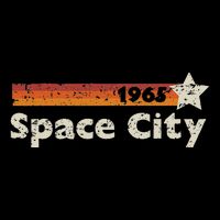 Houston Texas 1965 Space City Distressed Rocketship Cooling Performance Crew T-Shirt