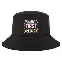 Hello Team 1st Grade Back To School Outfit Cool Comfort Performance Bucket Hat