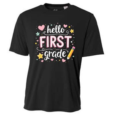 Hello Team 1st Grade Back To School Outfit Cooling Performance Crew T-Shirt