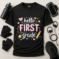 Hello Team 1st Grade Back To School Outfit Cooling Performance Crew T-Shirt