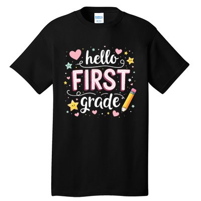 Hello Team 1st Grade Back To School Outfit Tall T-Shirt