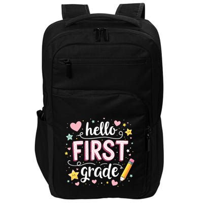 Hello Team 1st Grade Back To School Outfit Impact Tech Backpack