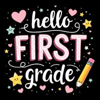 Hello Team 1st Grade Back To School Outfit Cooling Performance Long Sleeve Crew