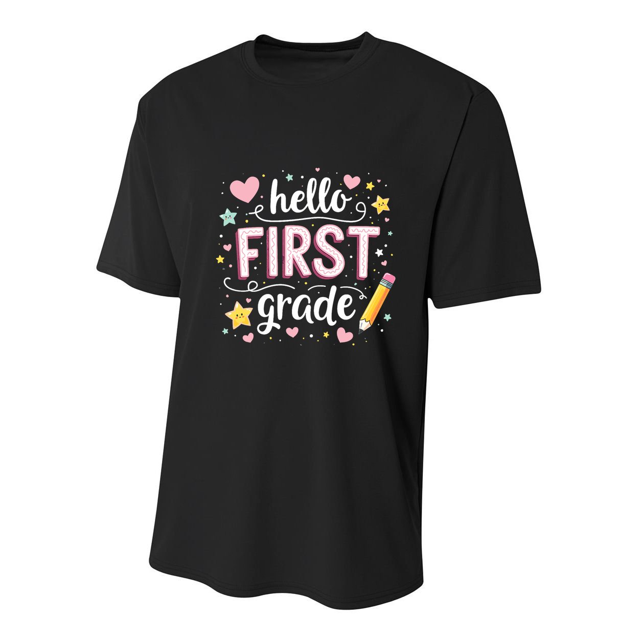 Hello Team 1st Grade Back To School Outfit Youth Performance Sprint T-Shirt