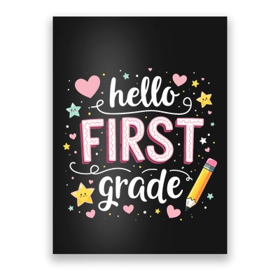 Hello Team 1st Grade Back To School Outfit Poster