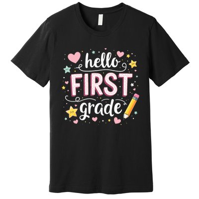 Hello Team 1st Grade Back To School Outfit Premium T-Shirt