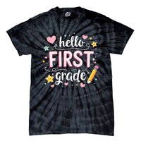 Hello Team 1st Grade Back To School Outfit Tie-Dye T-Shirt