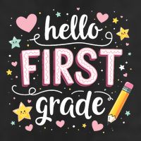 Hello Team 1st Grade Back To School Outfit Golf Towel