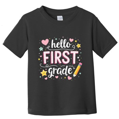 Hello Team 1st Grade Back To School Outfit Toddler T-Shirt