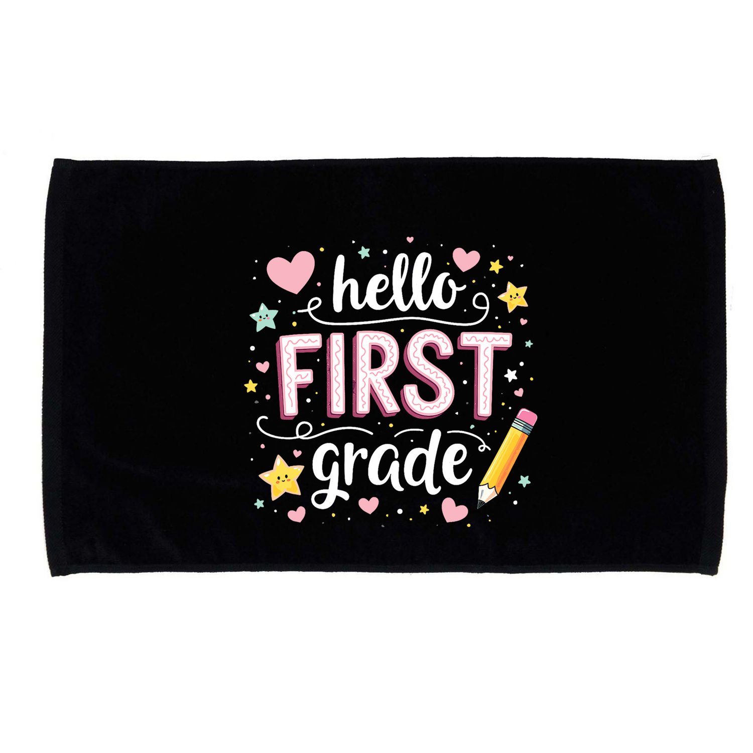 Hello Team 1st Grade Back To School Outfit Microfiber Hand Towel