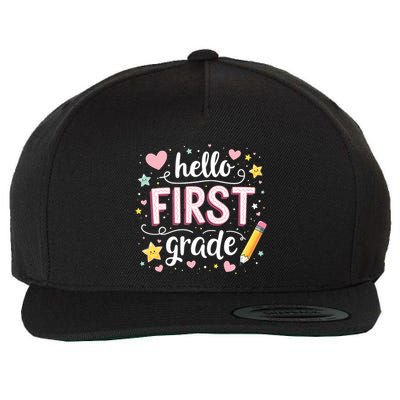 Hello Team 1st Grade Back To School Outfit Wool Snapback Cap