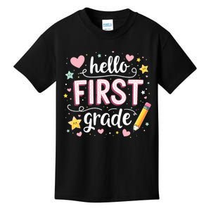 Hello Team 1st Grade Back To School Outfit Kids T-Shirt