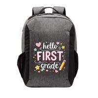 Hello Team 1st Grade Back To School Outfit Vector Backpack