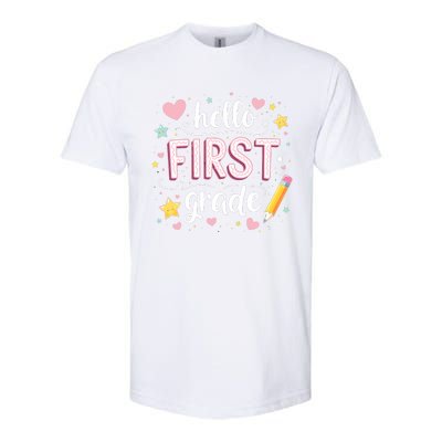 Hello Team 1st Grade Back To School Outfit Softstyle CVC T-Shirt