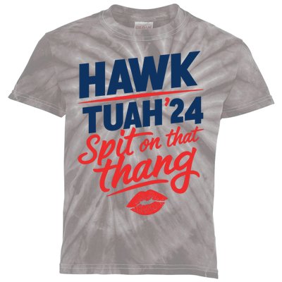 Hawk Tuah 24 Spit On That Thang Hawk Tuah 2024 Kiss Kids Tie-Dye T-Shirt