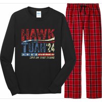 Hawk Tuah 24 Spit On That Thang Long Sleeve Pajama Set