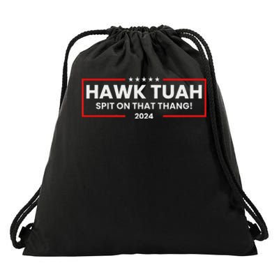 Hawk Tuah 24 Spit On That Thang Drawstring Bag