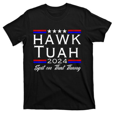 Hawk Tuah 24 Spit On That Thang White Design In Dark Apparel T-Shirt