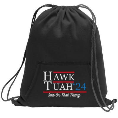 Hawk Tuah 24 Spit On That Thang Sweatshirt Cinch Pack Bag