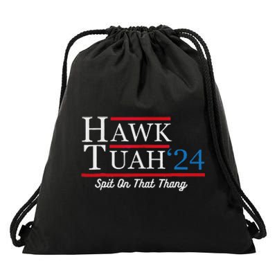 Hawk Tuah 24 Spit On That Thang Drawstring Bag