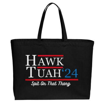 Hawk Tuah 24 Spit On That Thang Cotton Canvas Jumbo Tote