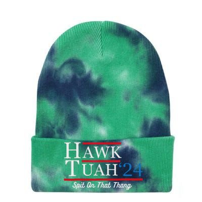 Hawk Tuah 24 Spit On That Thang Tie Dye 12in Knit Beanie