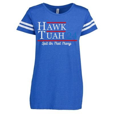 Hawk Tuah 24 Spit On That Thang Enza Ladies Jersey Football T-Shirt