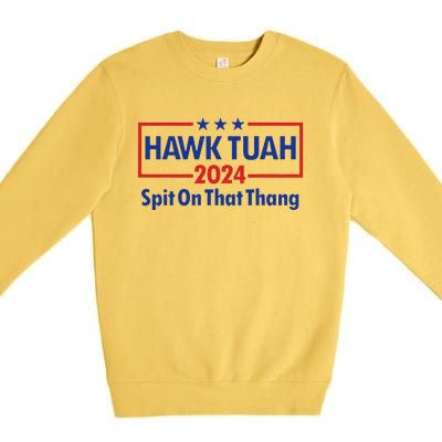 Hawk Tush 2024 Usa Flag Election Parody Premium Crewneck Sweatshirt