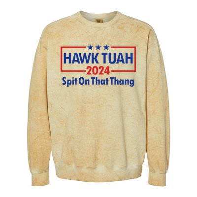 Hawk Tush 2024 Usa Flag Election Parody Colorblast Crewneck Sweatshirt