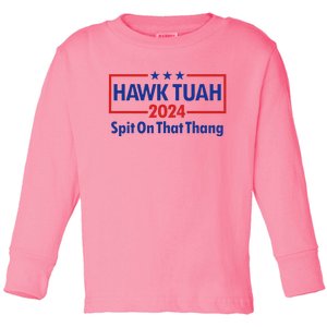 Hawk Tush 2024 Usa Flag Election Parody Toddler Long Sleeve Shirt