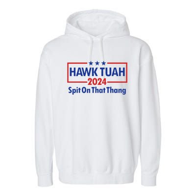 Hawk Tush 2024 Usa Flag Election Parody Garment-Dyed Fleece Hoodie