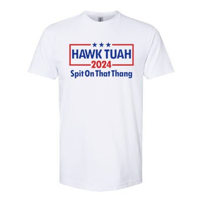 Hawk Tush 2024 Usa Flag Election Parody Softstyle® CVC T-Shirt