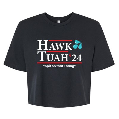 Hawk Tuah 24 Spit On That Thang Bella+Canvas Jersey Crop Tee