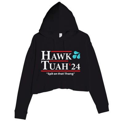 Hawk Tuah 24 Spit On That Thang Crop Fleece Hoodie