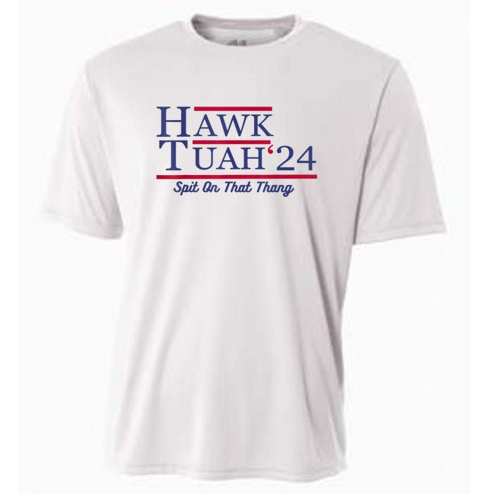 Meme Hawk Tuah 24 Spit On That Thang Funny Gift Cooling Performance Crew T-Shirt