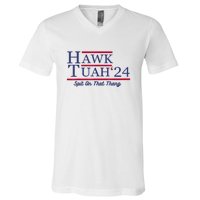 Meme Hawk Tuah 24 Spit On That Thang Funny Gift V-Neck T-Shirt