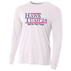 Meme Hawk Tuah 24 Spit On That Thang Funny Gift Cooling Performance Long Sleeve Crew